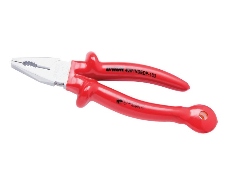 Cleste tais lateral izolat la 1000 V cu inel pentru carabiniera, L 180 mm - Unior ( 626964 )