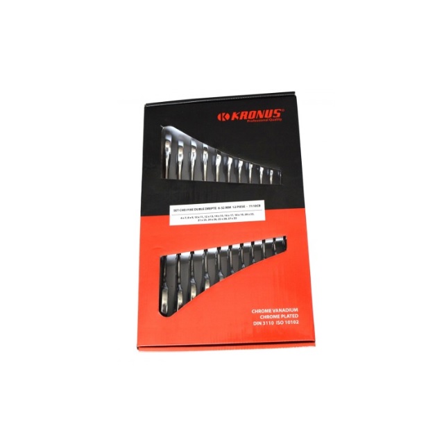 Set chei fixe duble drepte, DIM 6 – 32 / 12 piese  - Kronus ( 616261 )