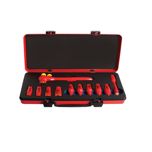 Set capete chei tubulare izolate la 1000 V si accesorii in cutie / 11 piese - Unior ( 616704 )