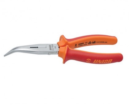 Cleste cu varfuri semirotunde indoite si tais izolat 1000 V, L 200 mm - Unior ( 610439 )