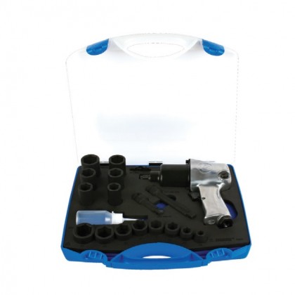 1565 Pistol pneumatic si set de capete chei tubulare 1/2”  / 20 piese - Unior ( 615516 )