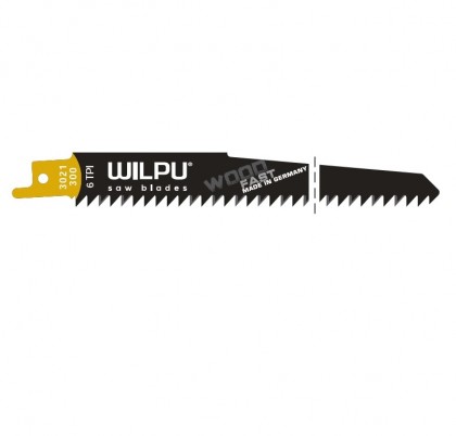 3021/300 Panza pentru fierastrau sabie, lemn / 2 buc, DIM 300 x 19 x 1.27 mm - Wilpu ( 12230 00002 )
