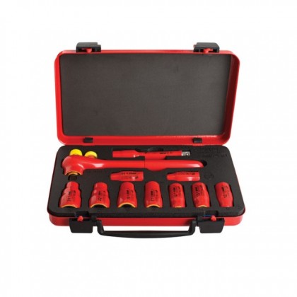 Set de capete chei tubulare izolate la 1000 V in cutie 10 - 24 / 11 piese - Unior ( 612678 )