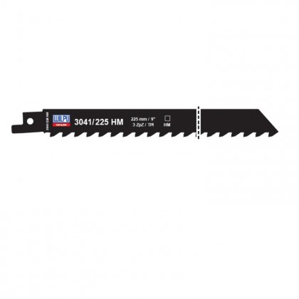 3041/225 HM Panza HM/T.C.T. pentru fierastrau sabie, DIM 225 x 19 x 1.3 mm - Wilpu ( 16222 00001 )