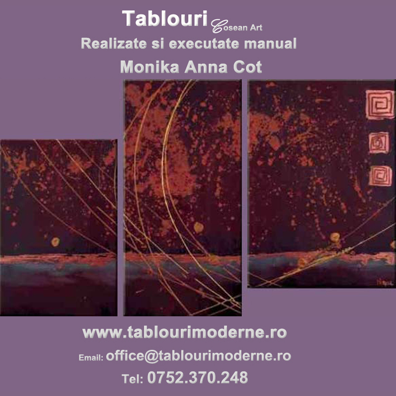 Tablouri abstracte pictate manual