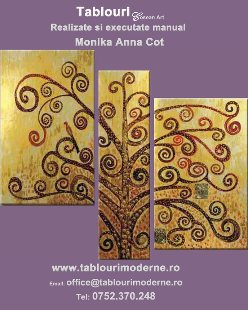 Tablouri abstracte pictate manual