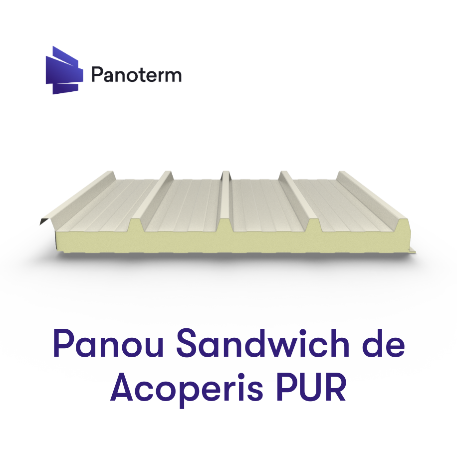 Panouri Sandwich de Acoperis cu 5 cute - RAL 9002