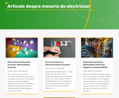 Blog cu articole despre electricieni