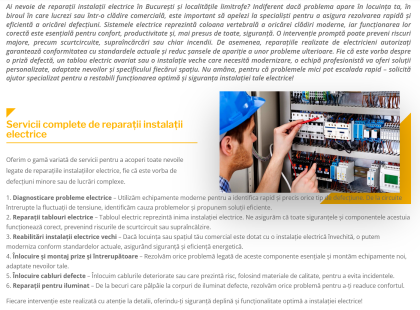 Reparații și Service de Încredere la Instalații Electrice