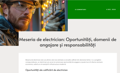 Meseria de Electrician: Perspective și Responsabilități