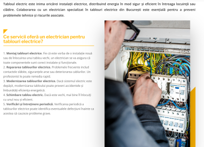 Tablouri Electrice și Lucrări Electrice Complete în București