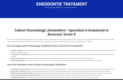 Clinica stomatologica Zambetdent tratament endodontie