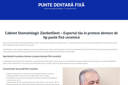 Proteze dentare de tip punte fixă ceramică la Clinica stomatologica Zambetdent