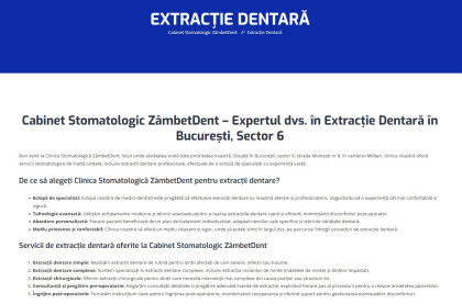 Clinica stomatologica Zambetdent extractie dentara