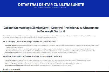 Clinica stomatologica Zambetdent detartraj dentar profesional cu ultrasunete