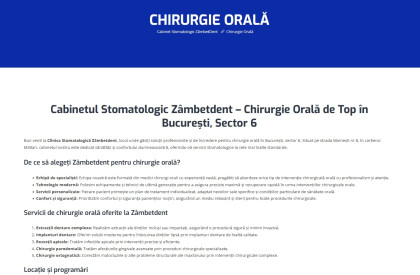 Clinica stomatologica Zambetdent chirurgie orala