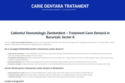 Clinica stomatologica Zambetdent tratament carii dentare
