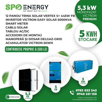 Instalaţie monofazată 5,3 kW Victron