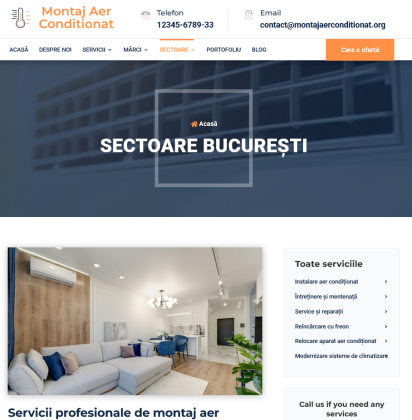 Servicii integrate de climatizare in toate sectoarele Bucurestiului