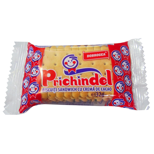 Biscuiti Prichindel cu crema de cacao