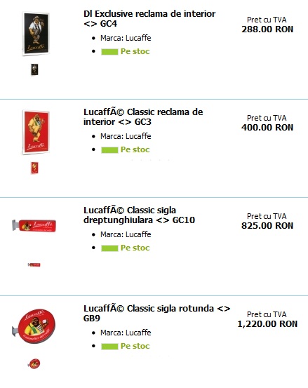 Reclame luminoase cafea