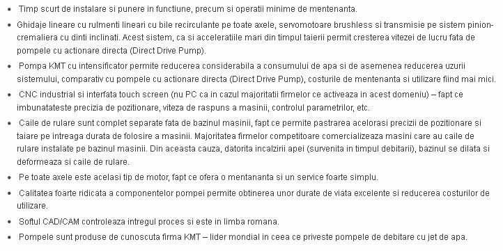 Echipamente debitare cu jet de apa si plasma