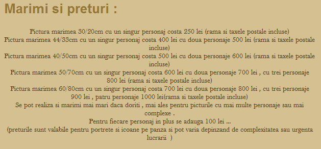 Portrete in ulei pe panza
