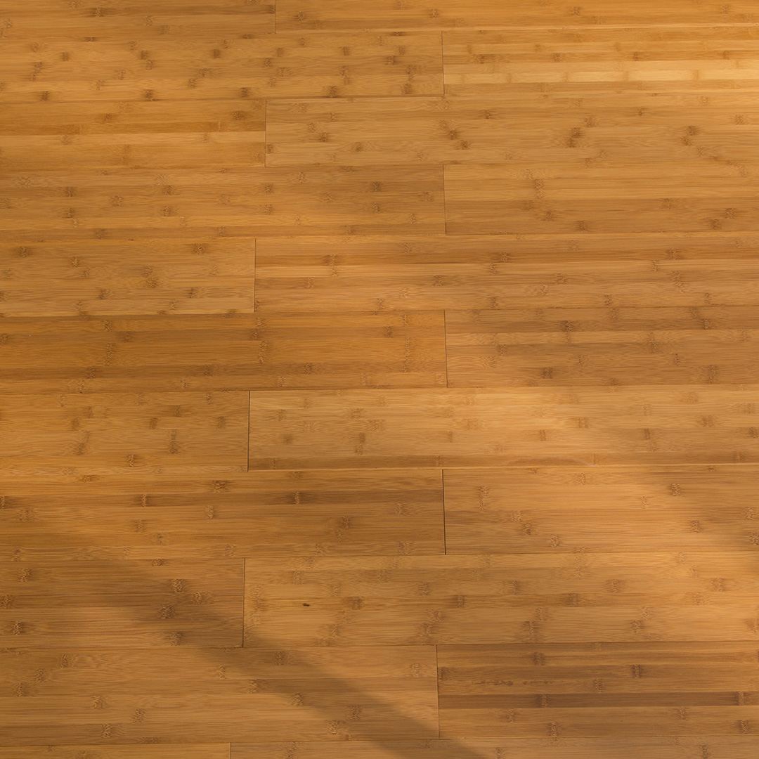 Horizontal carbonized solid bamboo flooring