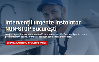Țeavă spartă sau scurgeri? Instalator pentru urgențe în București