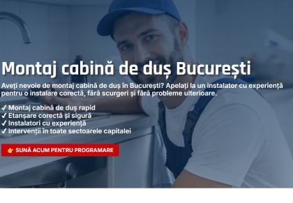 Montaj cabină de duș fără infiltrații – instalare corectă în București