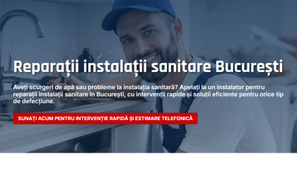 Serviciu de reparații instalații sanitare pentru probleme frecvente