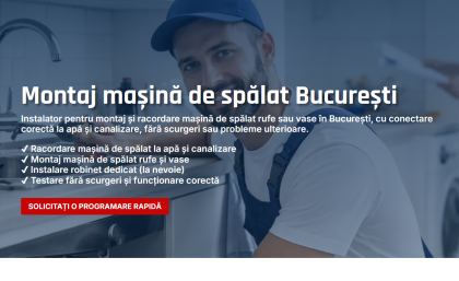Instalare mașină de spălat fără probleme – racordare corectă în București