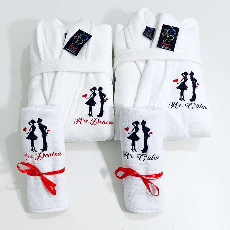 Set halate personalizate cu prosoape