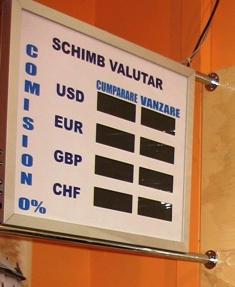 Comercializare tabele curs valutar