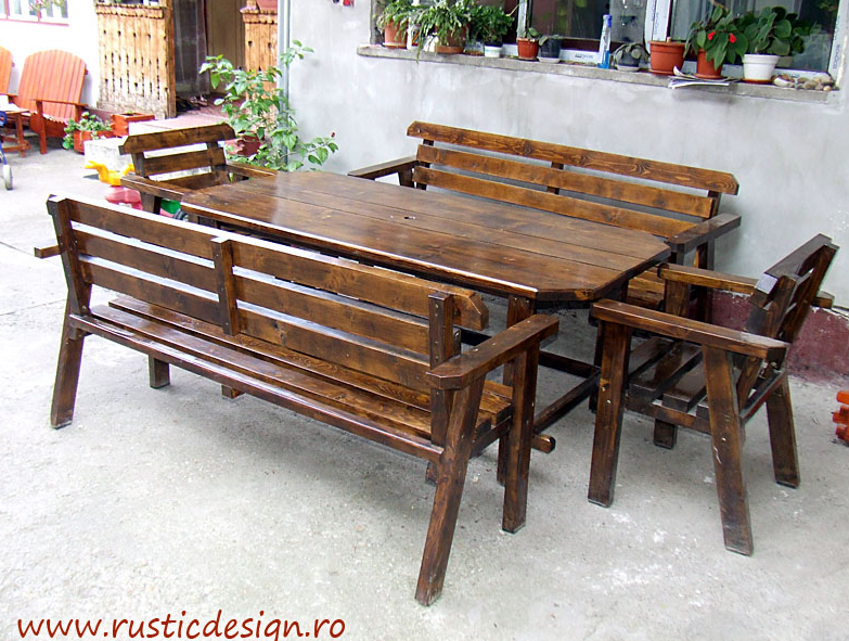 Mobilier modern lemn gradina