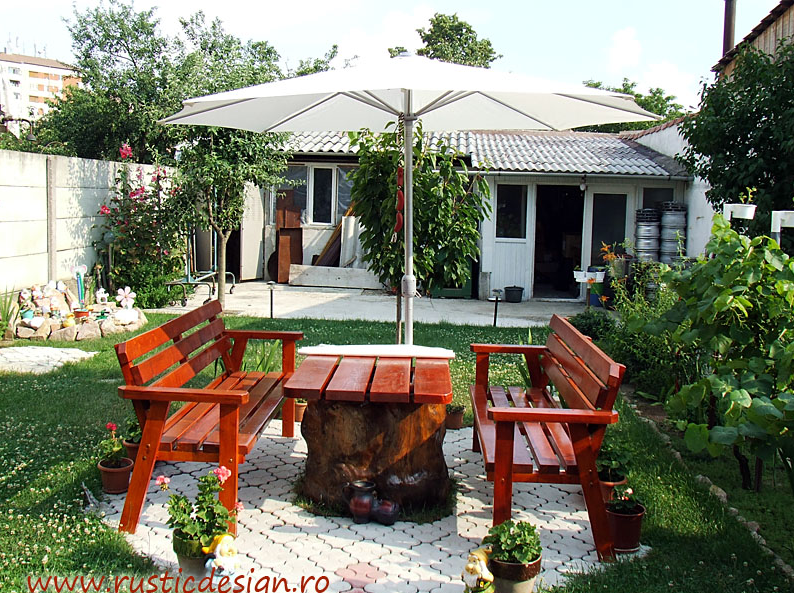 Mobilier modern lemn gradina