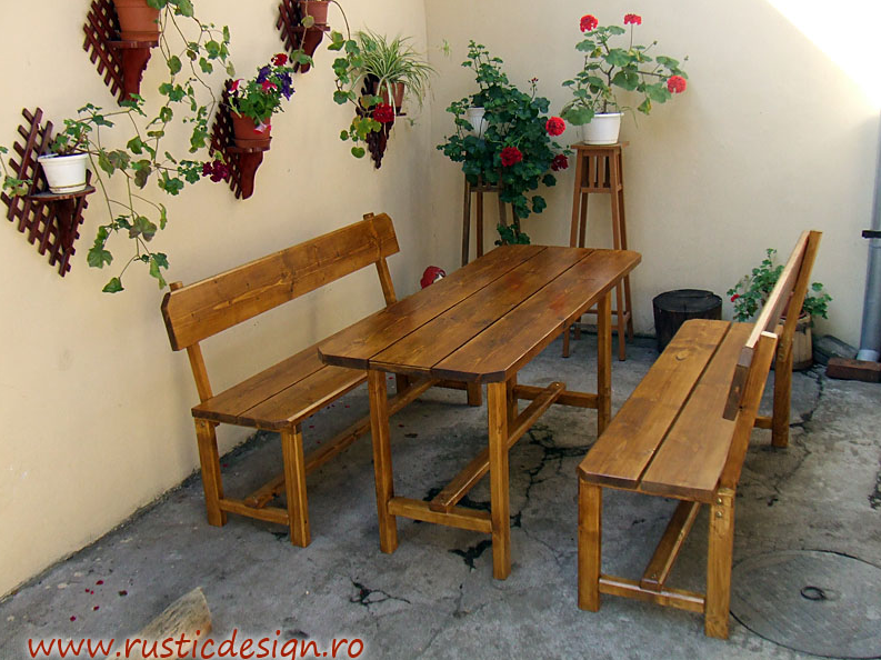 Mobilier modern lemn gradina