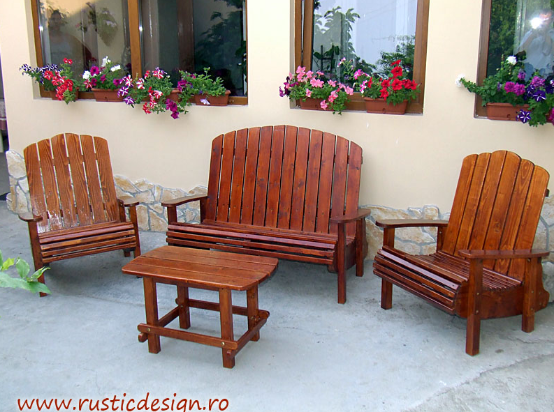 Mobilier modern lemn gradina