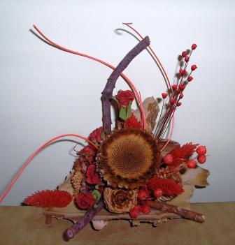 Aranjamente ikebana din flori uscate